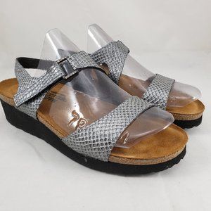 NAOT Womens Metallic Strappy Open Toe Sandals